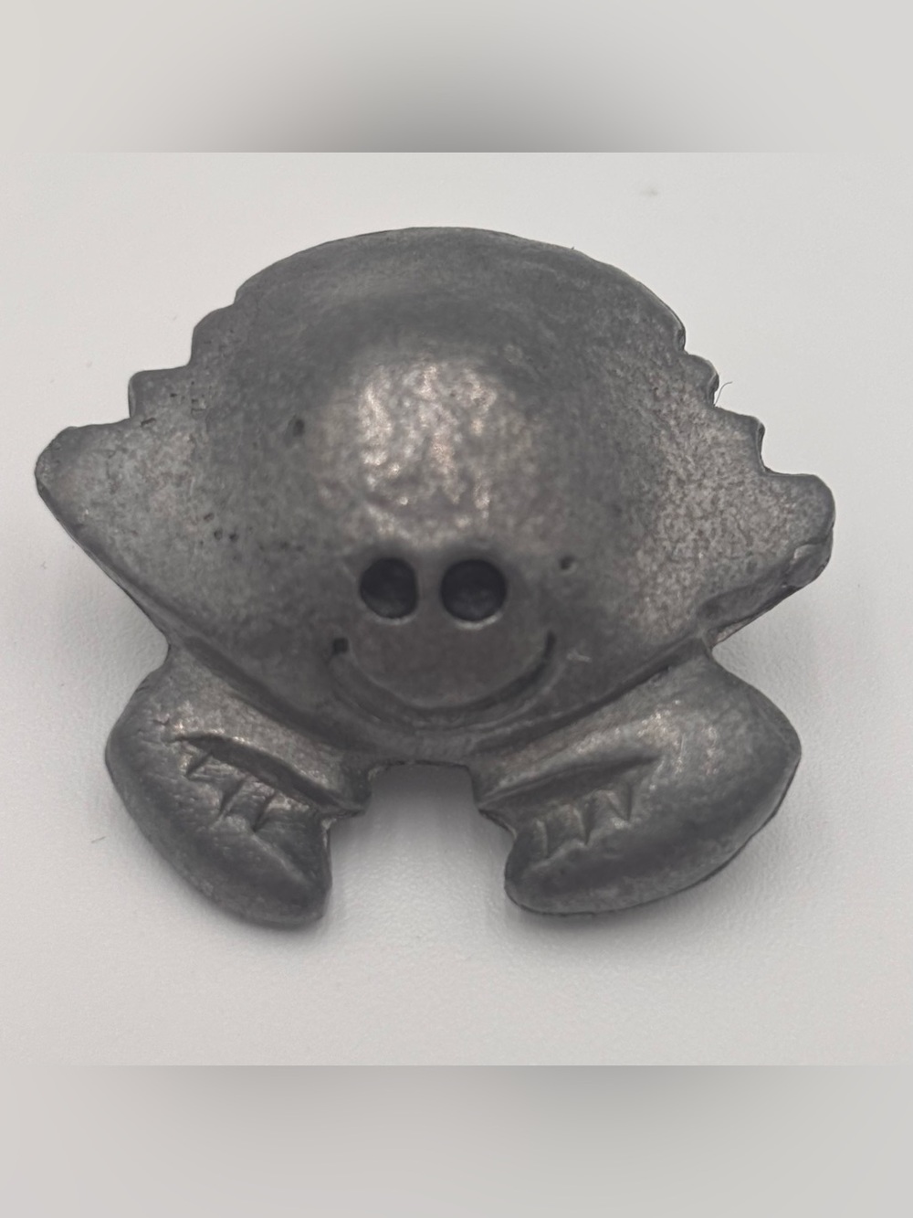 Vintage Pewter Miniature Smiling Crab Figurine. Happy Sea Creature!Paperweight? - Picture 3 of 9